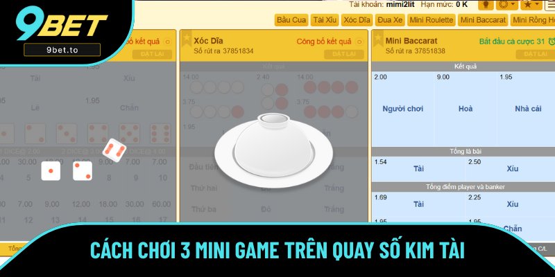 3 mini game trên quay số kim tài 3 mini game trên quay số kim tài