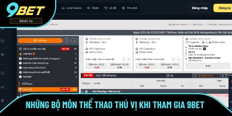 Những bộ môn thể thao thú vị khi tham gia 9BET Những bộ môn thể thao thú vị khi tham gia 9BET